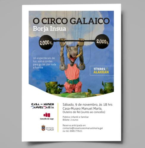 O novo circo galego de monicreques chega á Casa-Museo Manuel María este sábado día 9 de novembro