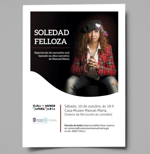 A contadora de historias, Soledad Felloza, estrea este sábado un espectáculo baseado en textos narrativos de Manuel María