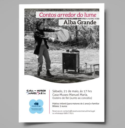 “Contos arredor do lume”, con Alba Grande, este sábado na Casa-Museo Manuel María para público familiar