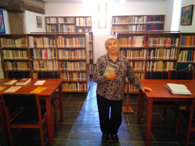 Carmiña, 90 anos, de Cospeito, unha das últimas visitantes da Casa-Museo