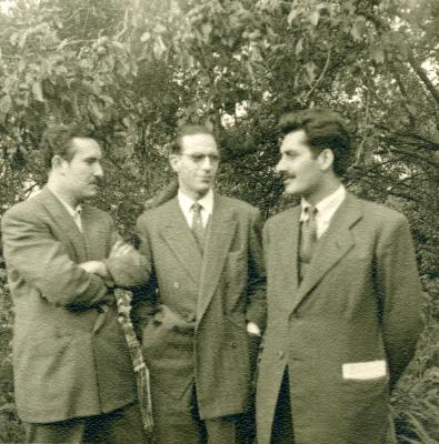 Uxío Novoneyra, Ramón Piñeiro e Manuel María.