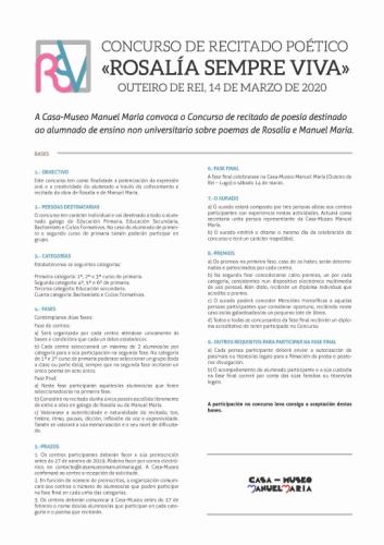A Casa-Museo Manuel María convoca máis unha edición, a sexta, do Concurso de recitado poético