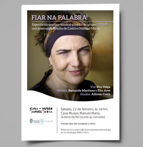 Eva Veiga recita este sábado poemas de Rosalía de Castro e Manuel María