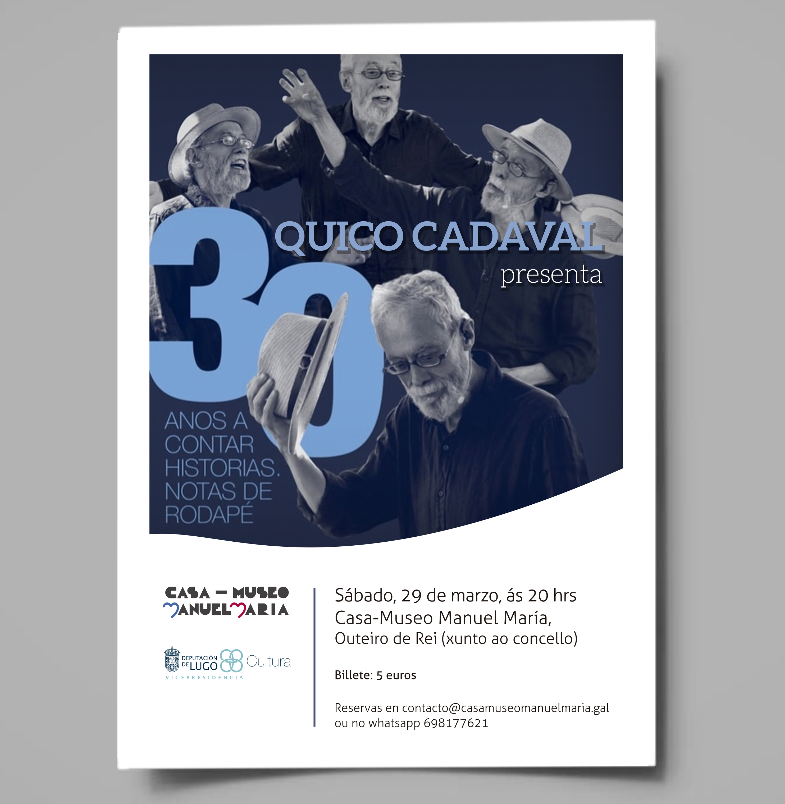 Quico Cadaval este sábado na Casa-Museo Manuel María