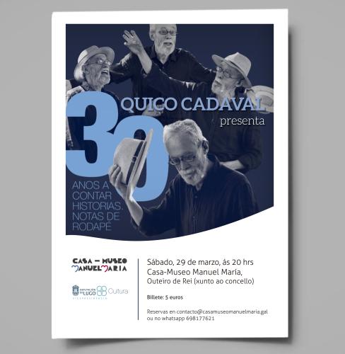 Quico Cadaval este sábado na Casa-Museo Manuel María